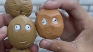 【Kevin的木头】好大徒木雕的坚果墙僵尸见了绕道走