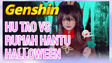 Hu Tao VS rumah hantu halloween