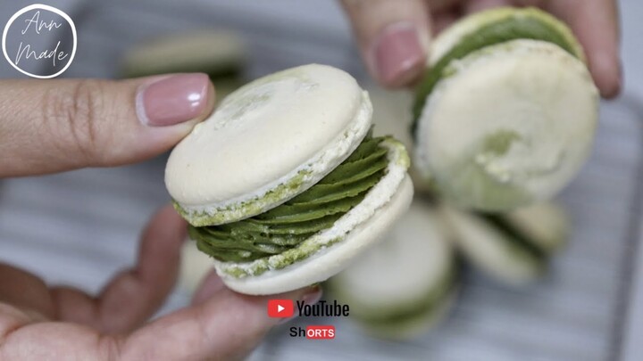 [SHORTS] Preview Green Tea Macaron & Green Tea Butter Cream | AnnMade