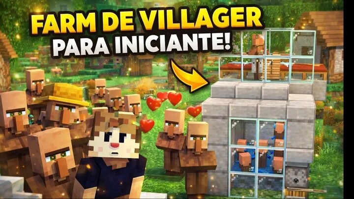 Minecraft  Farm de Villagers Rapido e Facil