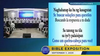 💖 MCGI 💖 ANG DATING DAAN 💖 BIBLE EXPOSITION 💖 September 7 2020