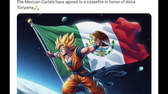 "Mexican drug lords collectively declare a ceasefire in honor of Dragon Ball author Akira Toriyama"