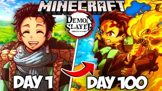 I Survived Minecraft Demon Slayer for 100 Days As Tanjiro... This Is What Happened