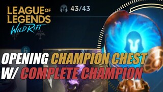 Opening a Champion Random  Chest WITH Complete Champion Pool - WILD RIFT