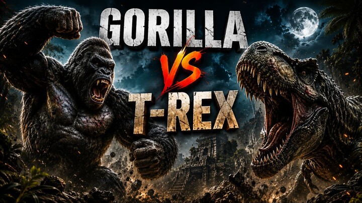 Gorilla vs T-Rex 🦍🦖 | Epic Prehistoric Titan Battle! Who Wins?
