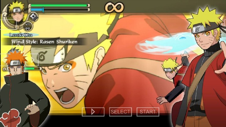 Naruto dan Sasuke VS Pain dan Konan - Gameplay