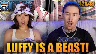 Luffy VS Arlong! Epic Battle!| First Time Watching One Piece Anime! Ep 42-43