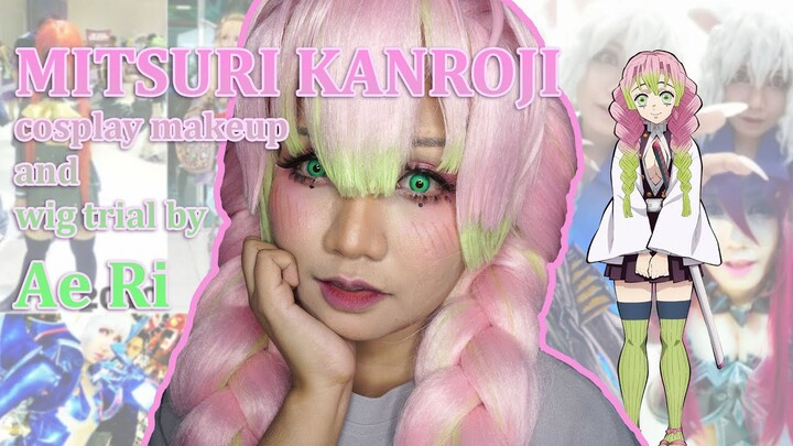 Demon Slayer: Kimetsu no Yaiba Mitsuri Kanroji | cosplay makeup and wig trial by Ekha / Ae Ri