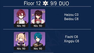 Duo 4 star characters Heizou C0 & Beidou - Fischl & Xingqiu Spiral Abyss 3.1 Floor 12 Genshin Impact