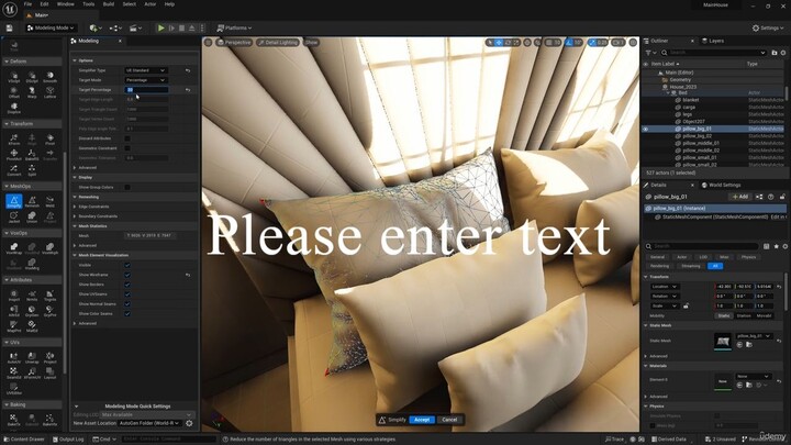 03 Làm việc với geometry trong Unreal Engine - 001 Tối ưu hóa geometry trong Unreal Engine