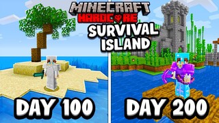 I Survived 200 Days on a SURVIVAL ISLAND in Minecraft Hardcore...