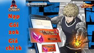 One Punch Man The Strongest - VNG | Hướng dẫn nạp 20k chỉ với 1k ZaloPay