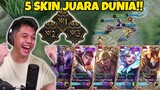 PERTAMA Di MLBB!! 5 SKIN DUNIA BERSATU M - SERIES!!