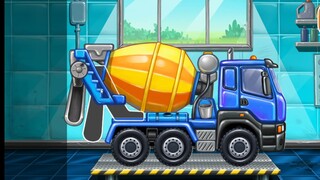 Trò Chơi Vui Nhộn - Game lắp ráp xe cần cẩu,xe tải, máy xúc đất Excavator xây nhà  Build a house 2