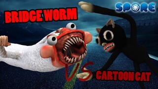 Cartoon Cat vs Bridge Worm | Horror Monster Battles [S2E10] | SPORE