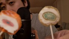 ASMR EATING 2 FRUIT LOLLIPOP & FAST MOUTH SOUNDS