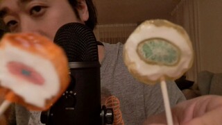 ASMR EATING 2 FRUIT LOLLIPOP & FAST MOUTH SOUNDS