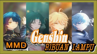 [Genshin, MMD] Xingqiu & Xiao & Aether & Chongyun "Ribuan Lampu"