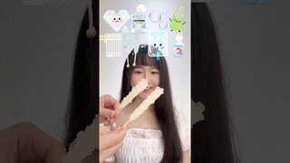 Random Clear Food MUKBANG ASMR 🧊💎🫧💧❄️#mukbang #shorts #asmr #viral