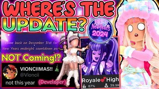 NEW YEARS UPDATE *NOT* COMING THIS YEAR?! A DEV SAID THIS! WHAT WE KNOW SO FAR... ROBLOX Royale High