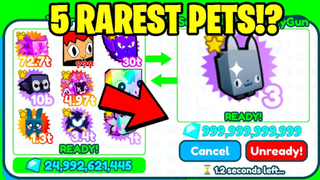 ROBLOX Trading The 5 Rarest Pets For 750 Billion Gems PART2
