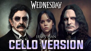 Wednesday Playing Cello but it's Iron Man by Black Sabbath