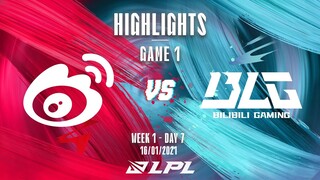 [Highlights] WBG vs. BLG - Game 1 | Tuần 1 Ngày 7 | LPL Mùa Xuân 2022