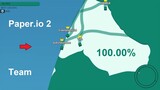 Paper.io 2 [Team] Map Control: 100.00%