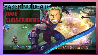 1000 SUBSCRIBERS THANKS GUYS || SABER GAMEPLAY  || MLBB