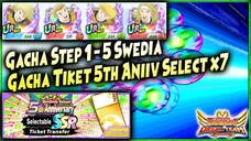 GACHA STEP 1-5 SWEDIA LEVIN dkk & 7 TIKET 5th ANNIV SELECTABLE 🔥 Captain Tsubasa Dream Team