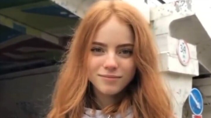 Russian street random girl: