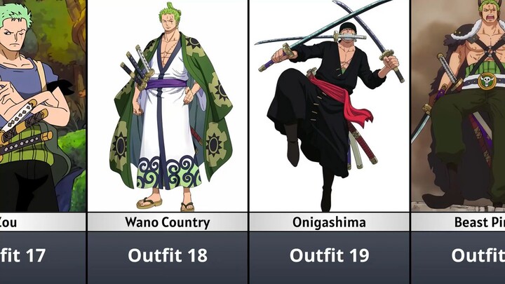 💥ZORO'S OUTFIT EVOLUTION IN ONE PIECE ✨✨✨✨😱😱😱😱❗❗❗❗🔥🔥🔥🔥