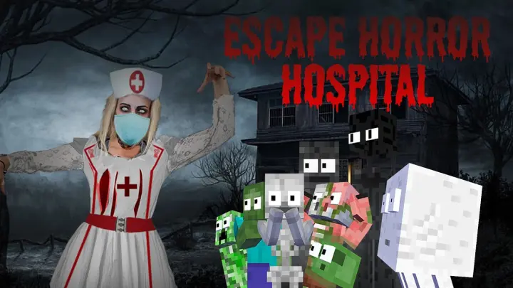 Monster School : ESCAPE HORROR HOSPITAL FUNNY CHALLENGE - Minecraft Animation