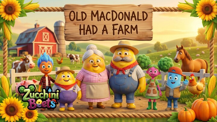 Old MacDonald Had a Farm | Zucchini Beets | Kids Songs
