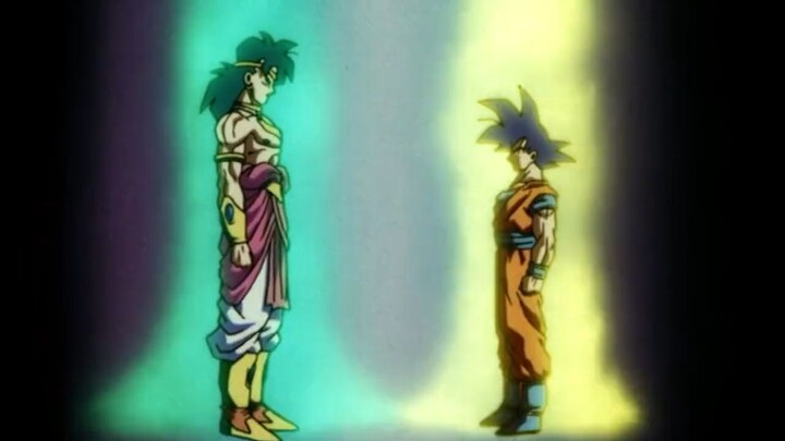 GOKU FACE TO FACE WITH BROLY