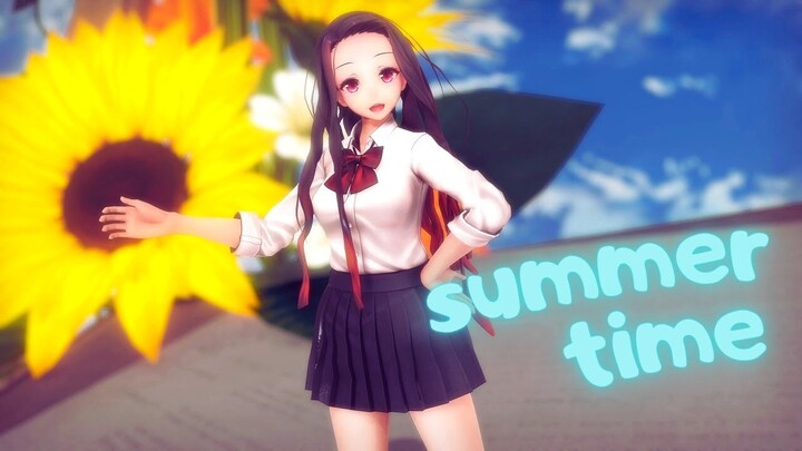 【MMD鬼滅の刃】禰豆子  で「summertime」