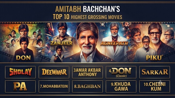 Amitabh Bachchan's Top 10 Highest Grossing Movie 2026