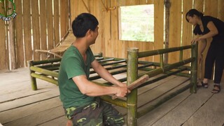 Em Yến Tự Tay Làm Một Chiếc Giường Tre Bền Chắc - Cân Được 2 Người