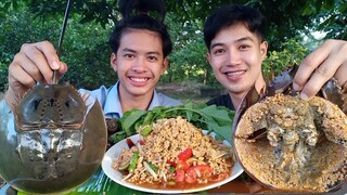 ตำไข่แมงดาทะเล ตัวใหญ่ๆไข่ล้นๆ แซ่บสุดๆ