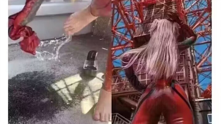 The moment the cosplayer takes off their shoes, a huge burst of sweat shoots out — Internet Funny Pi