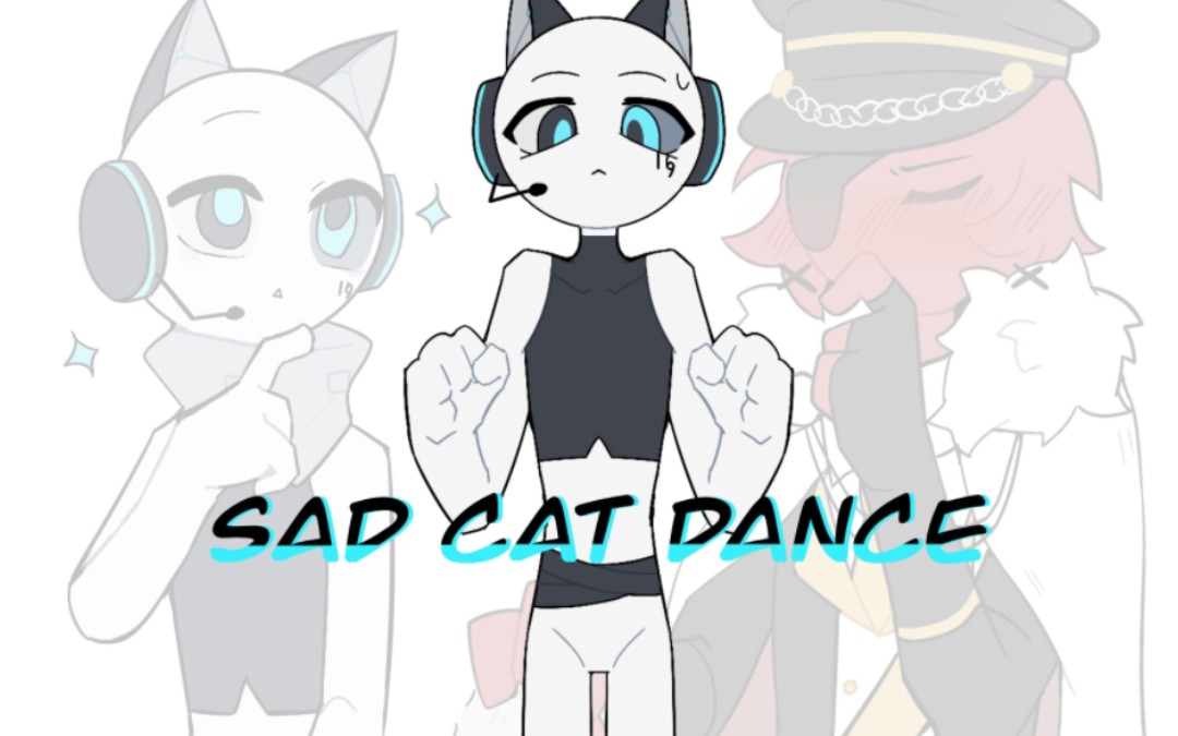 Sad Cat Dance ( Rainbow friend ) meme ( Blue ) on Make a GIF