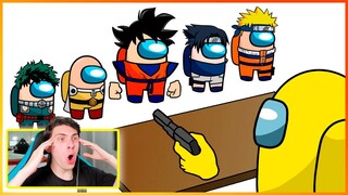 LAS ANIMACIONES DE ANIME DE AMONG US MAS EPICAS - REACCION THEKALO