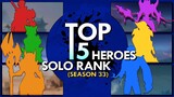 Top 15 Best Heroes To Solo Rank Up (Season 33) | Mobile Legends