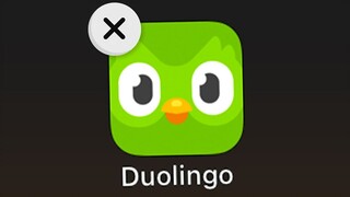 Saat Anda mencopot pemasangan Duolingo...