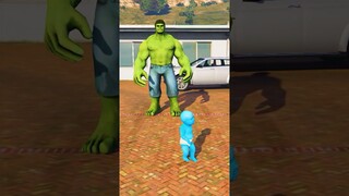GTA V : BIG HULK SAVEING SHE-HULK FROM MONSTER 😱😱 #shorts