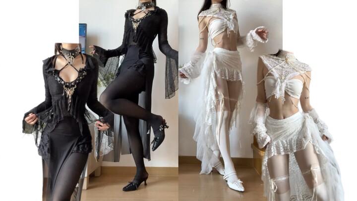 Just bought two new pairs of heels—matching them with two different outfits based on their colors!!!