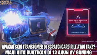 APAKAH BISA DAPAT SKIN TRANSFORMERS DI EVENT SCRATCHCARD?!? MARI KITA BUKTIKAN GUYS! MOBILE LEGENDS