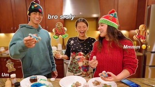 GINGERBREAD BAKING CHALLENGE with MY SIBLINGS!