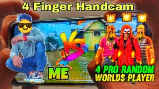 Sonu Handcam ff Vs 4 Random Players🔥Best Clash Squad Gameplay - Garena Free Fire || Handcam