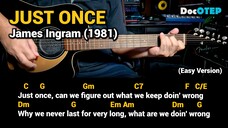 Just Once - James Ingram (1981) Easy Guitar Chords Tutorial with Lyrics Part 1 REELS